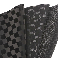Cuir synthétique PVC souple nacré à motif de damier à carreaux imprimé imperméable élastique de 1,5 mm pour sacs et canapés