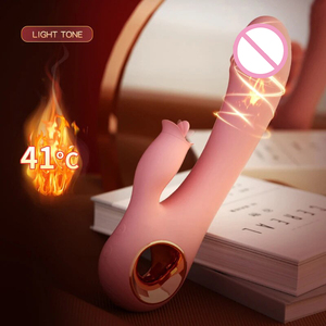 Vibrateur 2-en-1 pour Femme, Machine à Lécher, Stimulateur Clitoridien, <span class=keywords><strong>Vibro</strong></span>-chauffant Point G, Baguette <span class=keywords><strong>Vibro</strong></span>, Suceur Clitoridien Féminin, Jouets Sexuels pour Adultes - Product Image 4