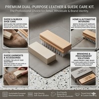 Kit de Nettoyage Personnalisé OEM pour Cuir et Nubuck – Brosse en Bois et Gomme pour Chaussures, Sacs à Main et Bottes – Vente en Gros