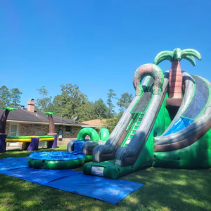 Tobogán acuático inflable comercial de nuevo diseño para niños, instalaciones de parque de atracciones, toboganes para juegos al aire libre - Product Image 4