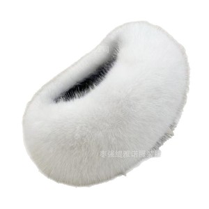 Fascia per capelli e Scaldamani da donna invernali in finta pelliccia di volpe, imbottiti, senza cappuccio, extra spessi, antivento, regolabili, stile street - Product Image 5