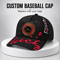 Casquette de baseball snapback unisexe streetwear à visière incurvée, broderie en relief rouge personnalisée, qualité supérieure, vente en gros d'usine