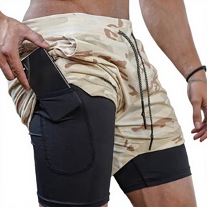 <b>Men's</b> Solid Cotton <b>Shorts</b> Mid Waist Drawstring Closure Pockets Eco-Friendly Streetwear Front Logo - Product Image 1
