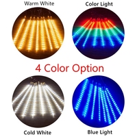8 Tubes 30cm 50cm 80cm pluie de météores 220v prise ue douche météore lumières de noël gouttes de pluie lumières pour la décoration de mariage