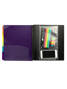 12-Pocket Spiral Multi-Subject Notebook Organizer Letter Size Poly <strong>Project</strong> <strong>Folder</strong> for Multi-File Management - Product Image 5