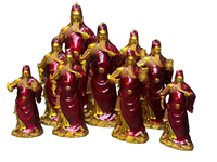 Kowloon Guan Gong Le dieu de la richesse invite la richesse à se tenir sur l'épée Guan Gong Stands Guan Gong Places Statues de Bouddha