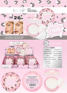 <span class=keywords><strong>Poudre</strong></span> libre fixatrice <span class=keywords><strong>de</strong></span> maquillage longue tenue avec logo personnalisé, <span class=keywords><strong>poudre</strong></span> <span class=keywords><strong>matifiante</strong></span> absorbant l'excès <span class=keywords><strong>de</strong></span> sébum, adaptée à tous les types <span class=keywords><strong>de</strong></span> peau - Product Image 3