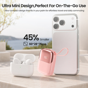 เครื่องชาร์จพก<span class=keywords><strong>พา</strong></span>แบบใหม่ปี 2026 อัลตร้ามินิ 10000mAh ชาร์จเร็<span class=keywords><strong>ว</strong></span> พร้อ<span class=keywords><strong>ม</strong></span>สายชาร์จในตัว แบตเตอรี่สำรองสำหรับเดินทาง ปลอดภัยสำหรับการขึ้นเครื่องบิน - Product Image 6