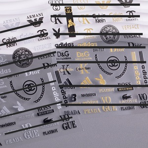 Autocollants 3D pour <span class=keywords><strong>ongles</strong></span> de style européen et américain, en plastique rectangulaire, non toxiques, de luxe, tendance, avec logo de marque, bijoux pour <span class=keywords><strong>ongles</strong></span> - Product Image 5