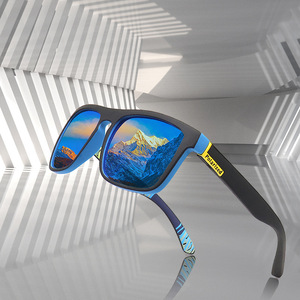 Nuevas gafas de sol polarizadas con montura negra y lentes azules, protección UV400 para deportes al aire libre, viajes, conducción, gafas cuadradas para hombre - Product Image 4
