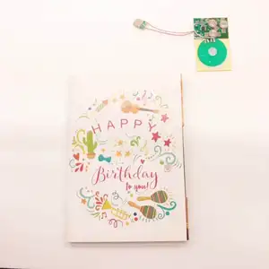 Winpsheng Happy Birthday Musical Greeting Card Customize Sound Module Music Card Shake Greeting Card