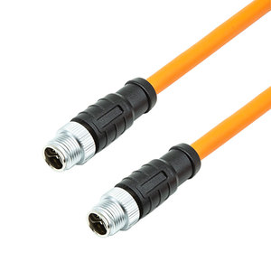Câble M12 à <span class=keywords><strong>RJ45</strong></span> <span class=keywords><strong>Cat7</strong></span> dix gigabits chaîne de traînée haute Flexible 4 noyaux 8 cœurs câble de capteur de caméra industrielle codé de Type ADX - Product Image 1