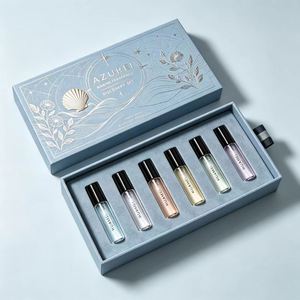 FX Custom Navy <b>Blue</b> Eco-Friendly Drawer <b>Box</b> Matte Rigid Cardboard Luxury Packaging for Face Cream Perfume Cosmetic-Embossed - Product Image 4