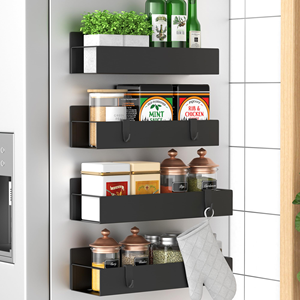 Juego de 4 Soportes Magnéticos para Especias de la Mejor Calidad, Organizador Magnético para Almacenamiento de Especias, Soporte para Especias para Refrigerador - Product Image 1