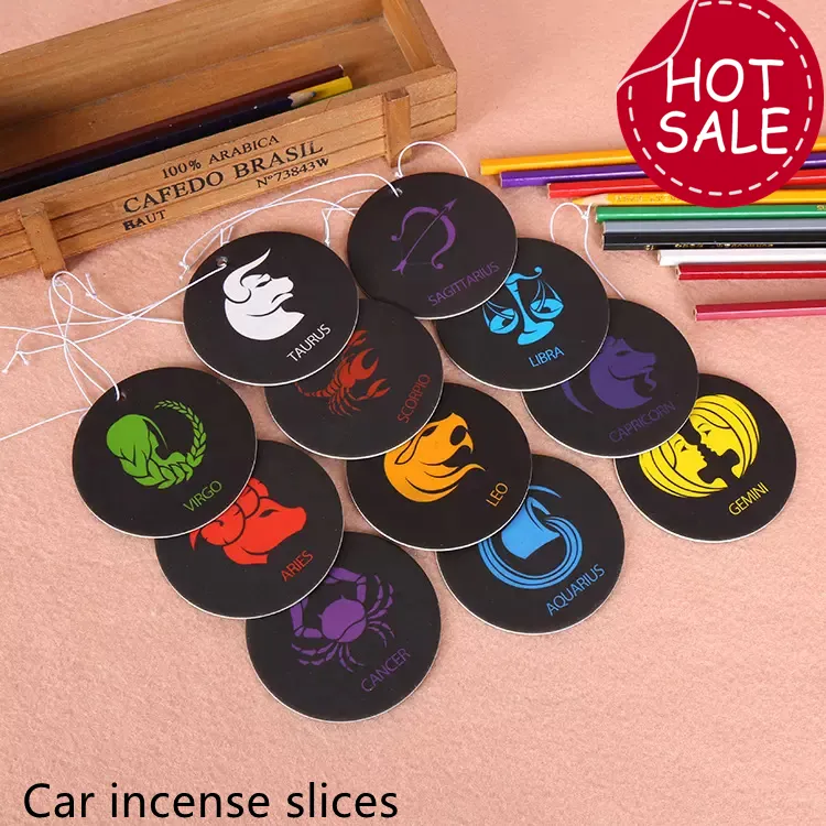 Bulk Promotion Gift Custom logo Home Car Long Lasting Scents Sheet Hanging Perfume Fragrance Card Paper Car Air Freshener