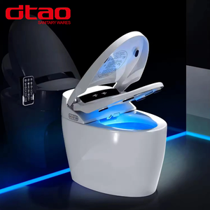 <span class=keywords><strong>WC</strong></span> intelligent monobloc en céramique pour salle de bain à usage domestique avec chasse d'eau automatique et bidet intégré - Product Image 1