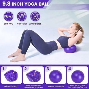 Ensemble d'accessoires de Pilates 18 pièces Jinlangte Factory : Mini ballon d'exercice, bandes de résistance <span class=keywords><strong>pour</strong></span> fessiers, jambes et <span class=keywords><strong>cuisses</strong></span>, anneau de Pilates - Product Image 4