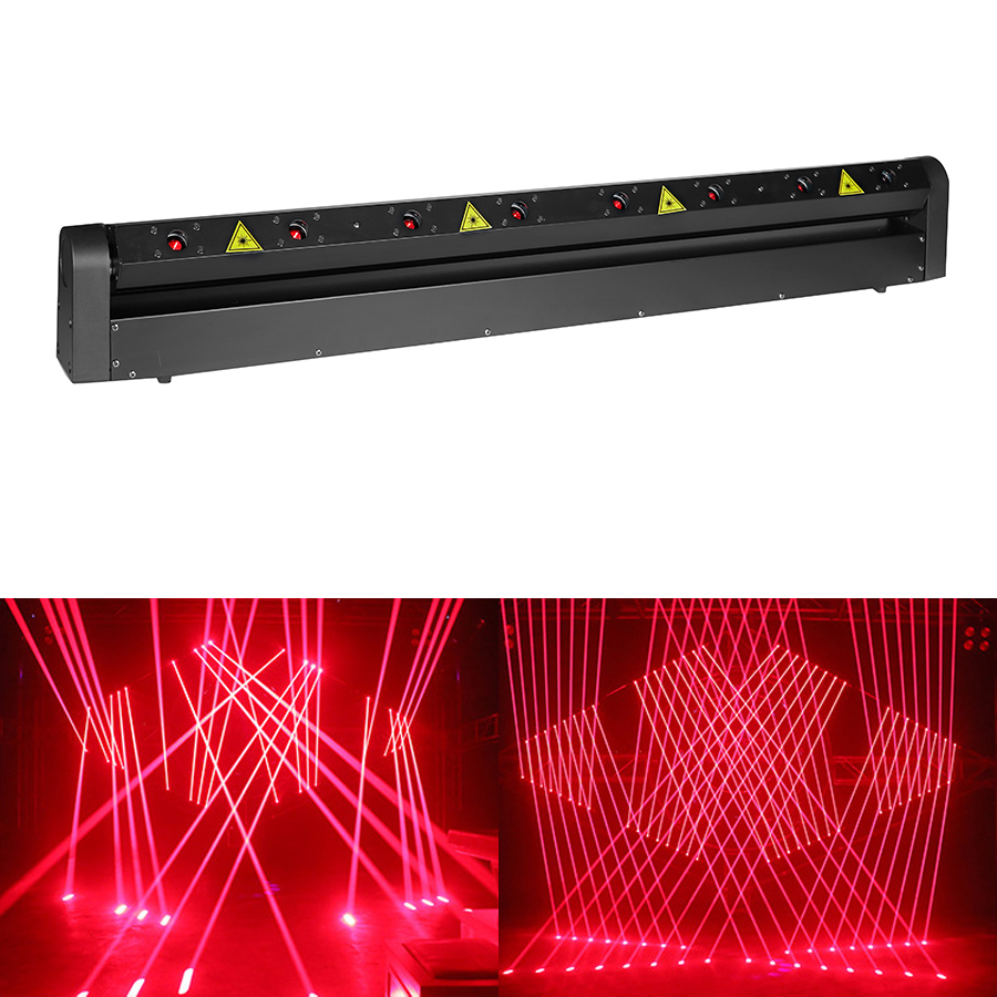 8-Eye Moving Head Beam Scan Laser Light 500Mw Red Lazer Lighting For club DJ Disco bar stage