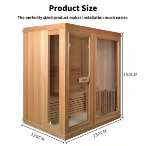 ห้องซาวน่าไม้สนซีดาร์แดง YEETE ขายส่งยอดนิยม - โรงงานผลิตโดยตรงสำหรับใช้ในเชิงพาณิชย์และที่บ้าน ห้องอบไอน้ำแห้งแบบวิลล่า - Product Image 2