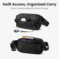 Sac bandoulière antivol RFID en nylon pour cartes d'identité et passeports, portefeuille de voyage léger 90g avec design portable inférieur à 2 pouces