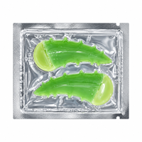 Masque pour les yeux en hydrogel vert, collagène hydrolysé, extrait de Centella Asiatica, hyaluronate de sodium - raffermissant, hydratant, éclaircissant pour les yeux