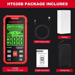 HABOTEST HT628AB Elektromanyetik Radyasyon Test Cihazı Taşınabilir El Tipi Radyo Frekans Alan Test Cihazı USB Şarjlı <span class=keywords><strong>EMF</strong></span> Ölçer - Product Image 4