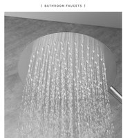 Robinet de douche extérieur SUS304 Système de fixation de douche Ensemble combiné Montage mural 3 fonctions Nickel brossé Kit de douche à effet pluie de 8 pouces
