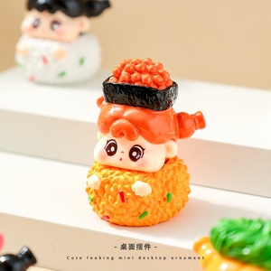 Mignon sushi série <span class=keywords><strong>QQ</strong></span> filles mignon poupée résine bureau petits ornements marée jouer tremble vivre aveugle sac en gros - Product Image 3