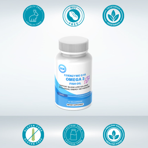 OEM <span class=keywords><strong>Coenzyme</strong></span> <span class=keywords><strong>Q10</strong></span> Softgel Capsules - 900mg Oméga-3 de haute pureté pour la santé cardiaque, le métabolisme énergétique et le soutien antioxydant, Vitamine - Product Image 4