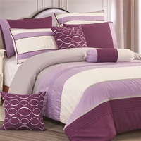 Juego de Edredón Bordado de Microfibra KOSMOS Bedding Dubai, Juego de Ropa de Cama de Microfibra