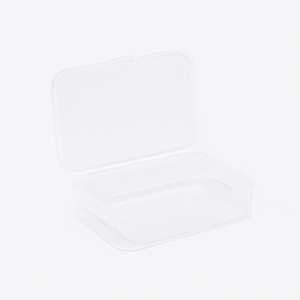Boîte de rangement en plastique transparent pour quincaillerie avec couvercle à charnière pour l'organisation de la maison et du bureau - Product Image 2