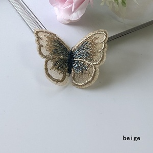 Petit patch en tissu de rayonne brodé papillon, accessoire de décoration pour vêtements <span class=keywords><strong>et</strong></span> coiffes tendance en organza, fait main pour couture DIY - Product Image 4
