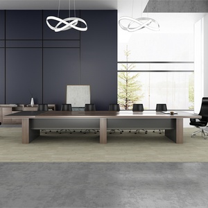 Luxury Modern 14-Seater Conference <b>Table</b> Steel and Wooden <b>Office</b> Furniture for Home Hotel or Hospital Meeting Rooms - Product Image 2