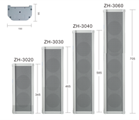 Haut-parleur extérieur mural 30W en aluminium de qualité supérieure, 110 volts, résistant aux intempéries, pour parc, centre commercial, hôtel