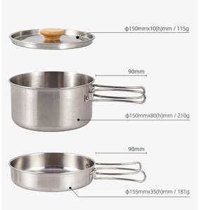 Casserole de camping en acier inoxydable 304 DFC916 - Product Image 1