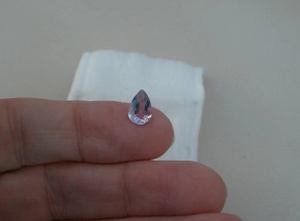 Gemas de Alta Calidad, Amatista Natural en Forma de Pera de 10x7mm de Rajasthan con Efecto Fosforescente para Joyería - Product Image 5