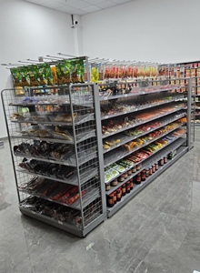 Étagères de supermarché robustes à double face au design moderne, nouvelles étagères métalliques de présentation, 5 niveaux, pour l'épicerie et la vente au détail - Product Image 3