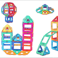 138 Uds. Construcción magnética de plástico juguetes de bloques de construcción Dimensiones personalizadas conjunto de constructor magnético para niños