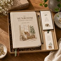 Diario di Lettura Personalizzato LABON con Copertina Rigida in Lino Beige, Modello Registro Letture, Sezione Citazioni, Valutazione a Stelle, Segnalibro a Nastro OEM ODM
