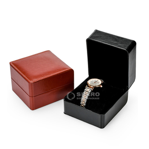 Shero Pu cuero hombres sola muñeca regalo embalaje personalizado lujo reloj caja con almohada - Product Image 1