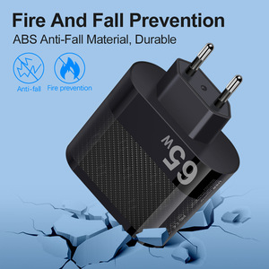 อะแดปเตอร์ชาร์จเร็ว 65W 6 พอร์ต Type C USB-C 3.5A สำหรับ <span class=keywords><strong>iPhone</strong></span> 15 <span class=keywords><strong>Pro</strong></span> Max แท็บเล็ต พกพา ชาร์จเร็วแบบ USB สำหรับมือถือและติดผนัง - Product Image 2
