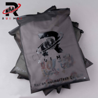 Impression de logo personnalisé CPE épaissi 0.3mm noir givré vêtements fermeture éclair vêtement chaussures petite entreprise