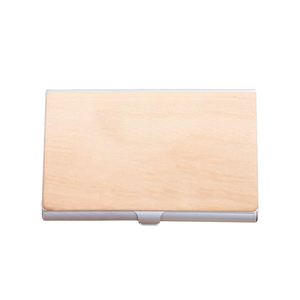 Custom Logo Walnut Wooden Business <b>Card</b> Case Box with Laser Engraving Luxury Natural Wood <b>Card</b> Holder for Credit <b>Cards</b> - Product Image 2
