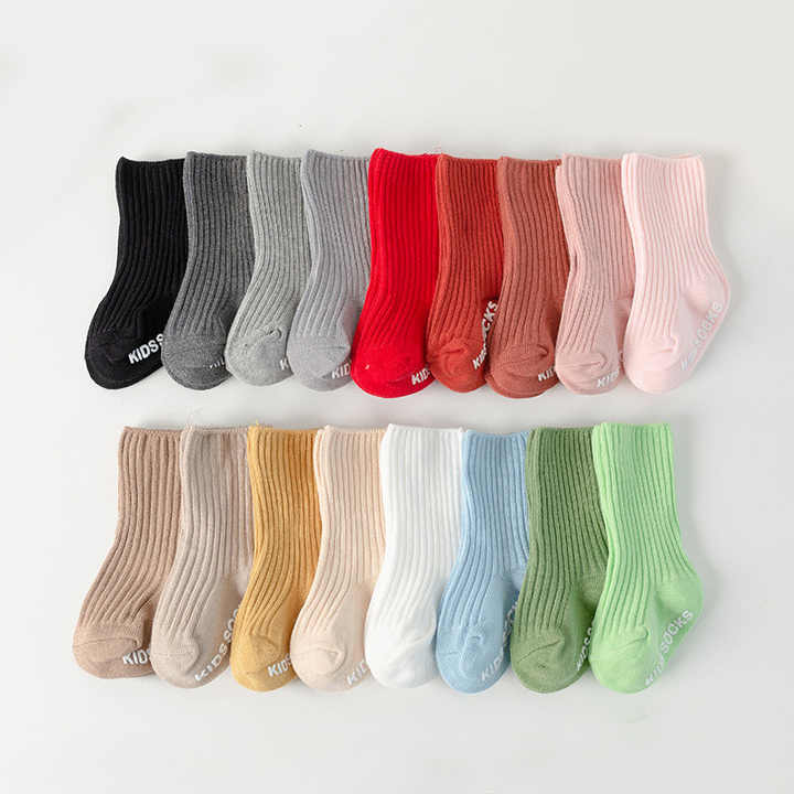 2023 Winter Spain Knit Cotton Anti Slip Toddler Socks 03 Months Baby Boy Girl Non Slip Socks