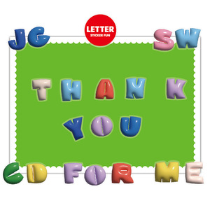 Autocollant d'étiquette en PET coloré imperméable à bulles avec 26 lettres, vente en gros, pour emballage artisanal pour enfants - Product Image 4