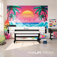 Impresora UV de Formato Ancho SIGNSTAR UR1802 de 1800 mm, Tinta UV Curable de 4 Colores, Estación de Limpieza con Elevación Automática, Software SaiFlexi UV
