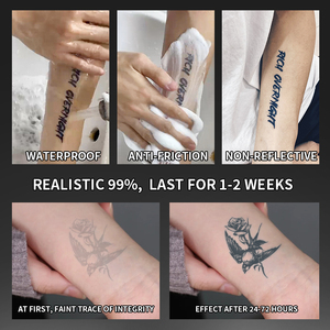 Tatuaje temporal de pájaro y flor, tatuaje semipermanente creativo, resistente al agua, dura 2 semanas, tatuaje de hierbas para brazo - Product Image 5