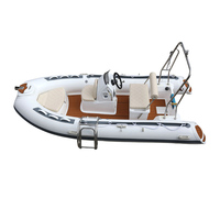 Bateau de pêche de luxe en fibre de verre RIB 390BL avec tube gonflable Hypalon, couleur au choix, bateau semi-rigide