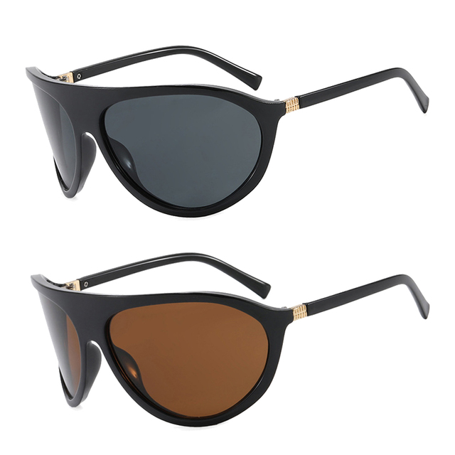 Large Frame Personality Sunglasses 2025 New Outdoor High-grade Sunglasses Concave Shape Sunglasses