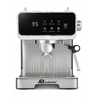 Cafetera Espresso de 20 Bares con Espumador de Leche, Compacta, de Acero Inoxidable, con Tanque Extraíble, para Hogar y Oficina, OEM